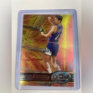 SALE! 1997 SkyBox Metal Universe #119 John Stockton Utah Jazz Basketball Card